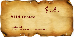 Vild Anetta névjegykártya